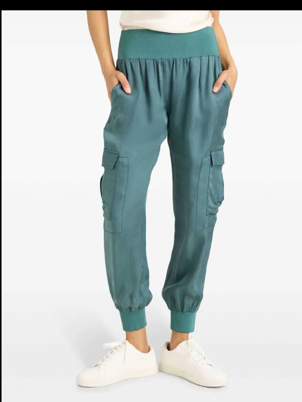 CINQ a SEPT Crepe Giles Pant Teal Blue/Green Size XS - Picture 2 of 13